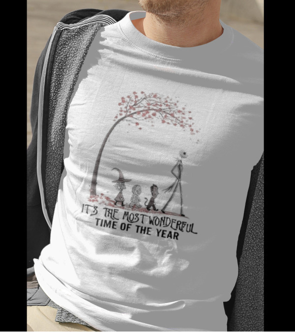 Jack Skellington It's The Most Wonderful Time Of The Year Halloween Night Stroll T-Shirt