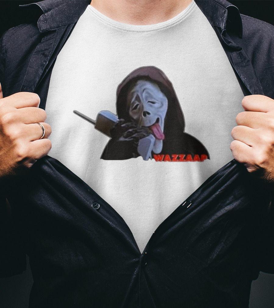 Wazzap Meme Hoodie Ghost Face With Phone T-Shirt