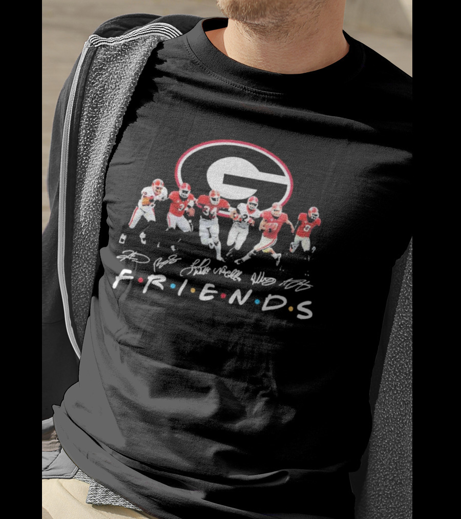 Friends Georgia Bulldogs Football Players Signatures T-Shirt