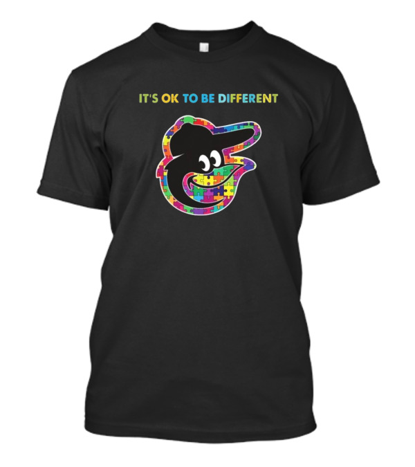 MLB Baltimore Orioles It’s Ok To Be Different Autism 2024 Puzzle T-Shirt