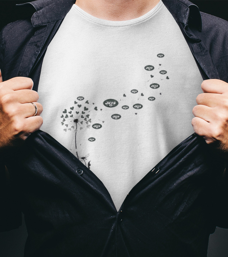 New York Jets Dandelion Logo Blossoms T-Shirt