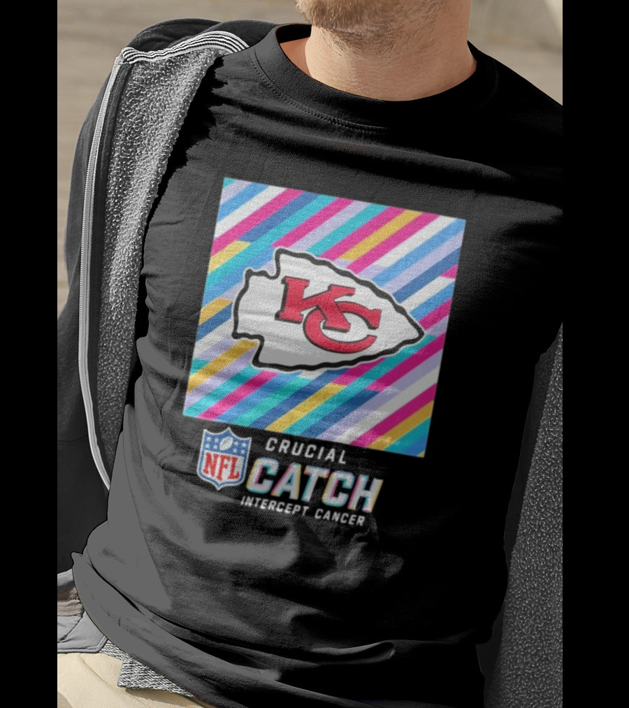 NFL Crucial Catch Intercept Cancer Kansas City Chiefs T-Shirt