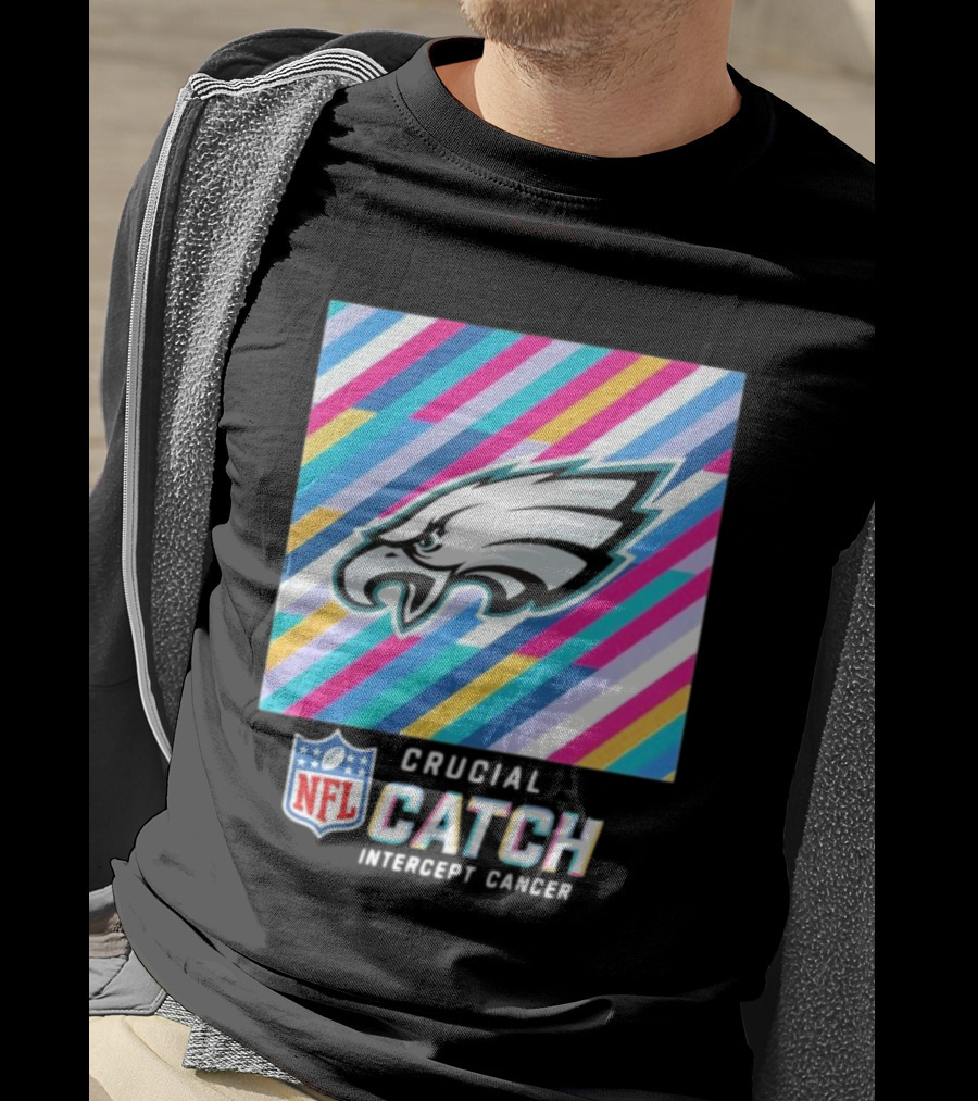 NFL Crucial Catch Intercept Cancer Philadelphia Eagles T-Shirt