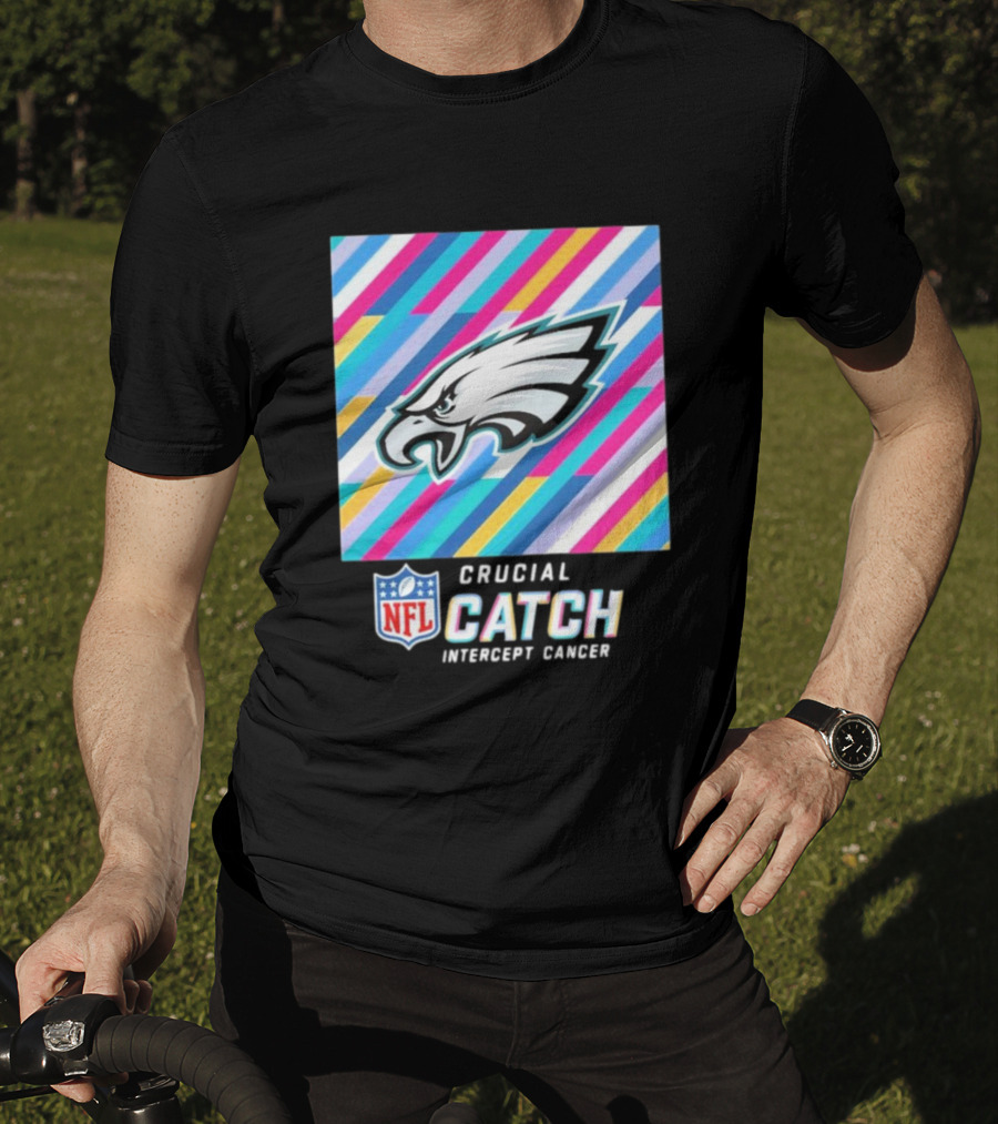 NFL Crucial Catch Intercept Cancer Philadelphia Eagles T-Shirt