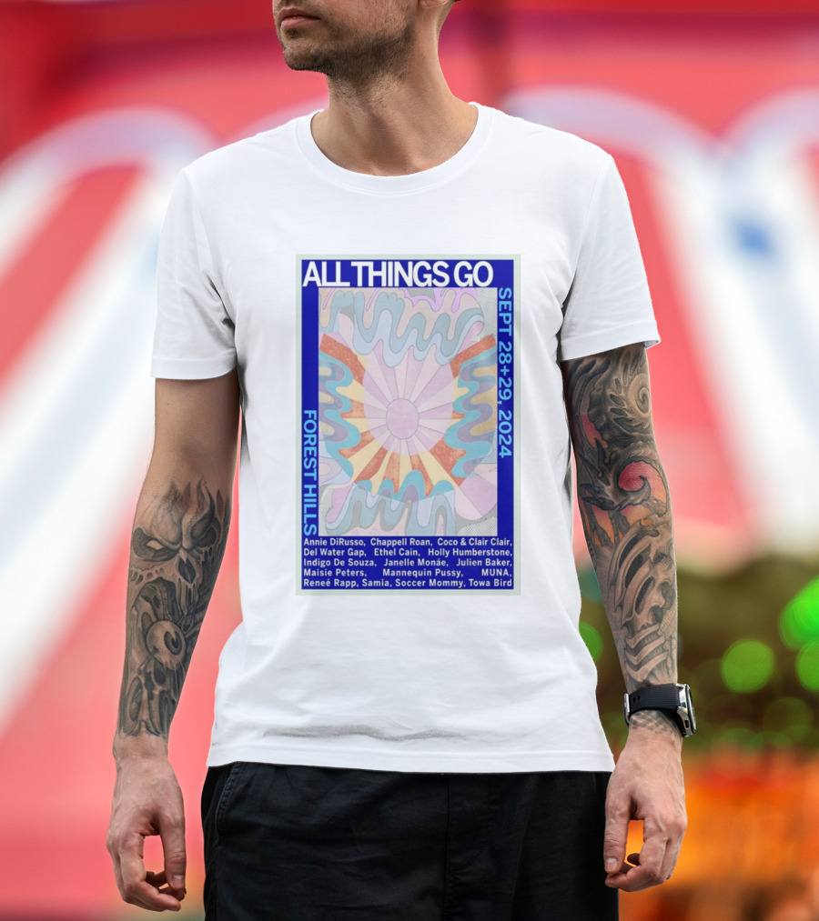 All Things Go Sept 28+29 2024 Forest Hills Stadium Queens NY Annie DiRusso Janelle Monáe Soccer Mommy MUNA T-Shirt