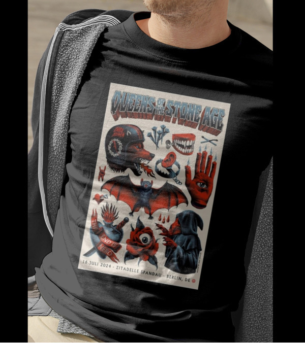 Queens Of The Stone Age 16 Juli 2024 Zitadelle Spandau Berlin DE The End Is Nero Tour T-Shirt