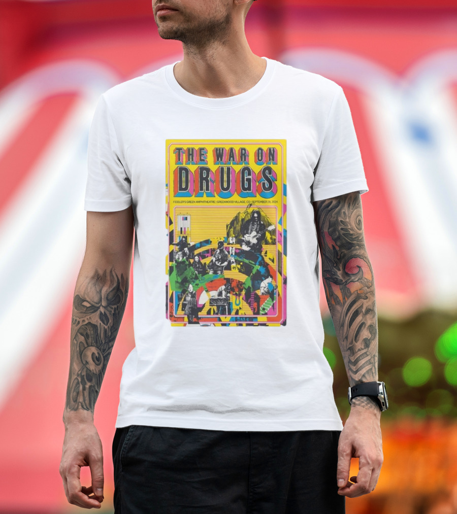 The War On Drugs Live at Fiddler’s Green Amphitheatre September 28 2024 Greenwood Village CO Concert T-Shirt