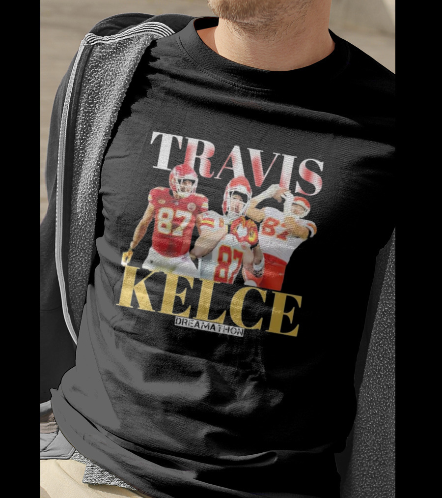 Travis Kelce Kansas City Chiefs Dreamathon Players Action Trio T-Shirt