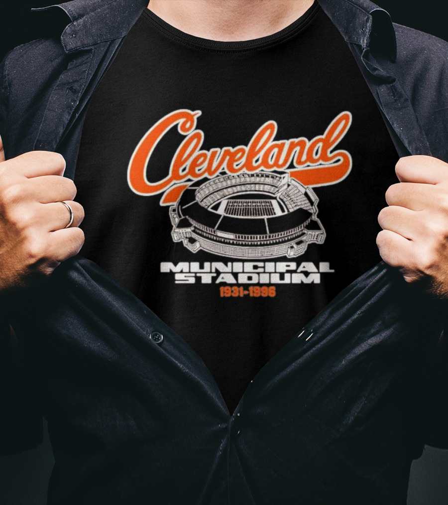 Cleveland Municipal Stadium Tribute 1931-1996 Browns NFL History T-Shirt