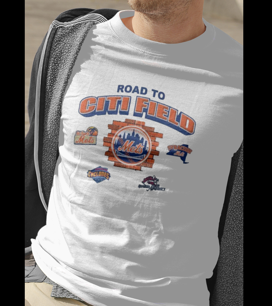 New York Mets Road To Citi Field Brooklyn Cyclones St. Lucie Mets Syracuse Mets T-Shirt
