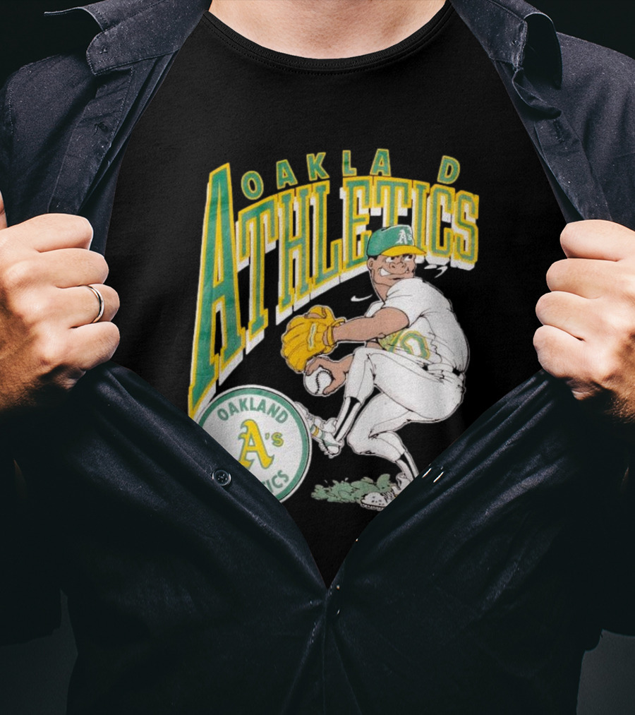 Oakland Athletics Vintage 1990s MLB Caricature A's T-Shirt
