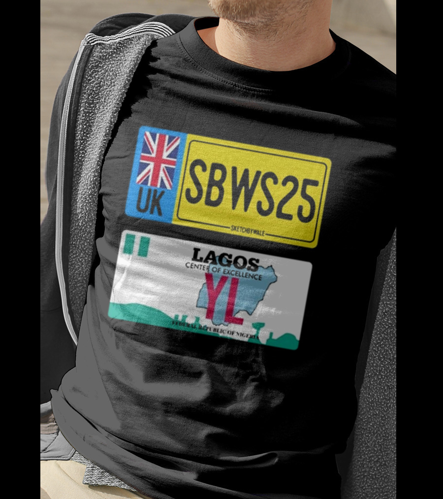 UK SBWS25 Lagos Center Of Excellence Federal Republic Of Nigeria Plate T-Shirt