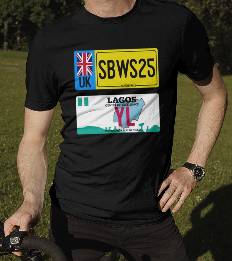 UK SBWS25 Lagos Center Of Excellence Federal Republic Of Nigeria Plate T-Shirt
