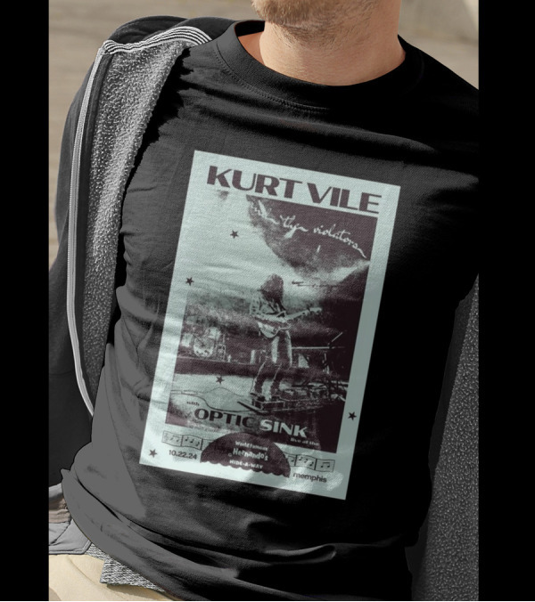 Kurt Vile And The Violators With Optic Sink Live At Hernando's Hideaway Memphis Oct 22 T-Shirt