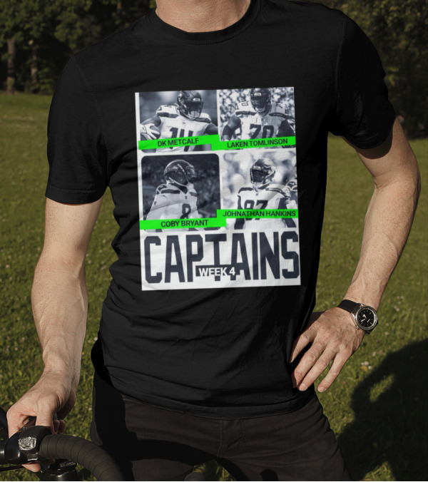 Week 4 Captains DK Metcalf Laken Tomlinson Coby Bryant Johnathan Hankins T-Shirt