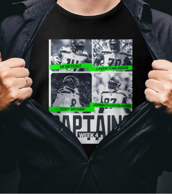 Week 4 Captains DK Metcalf Laken Tomlinson Coby Bryant Johnathan Hankins T-Shirt