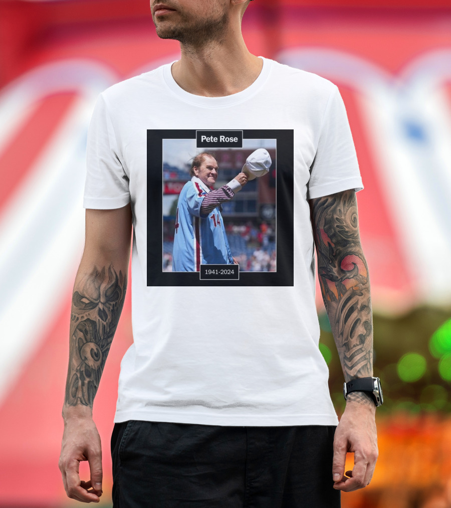 Cincinnati Reds Rip Pete Rose 1941-2024 Baseball Legend T-Shirt