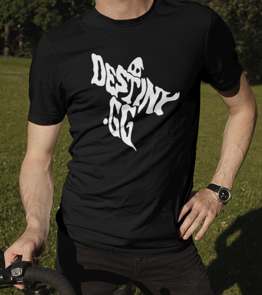 Destiny Gg Ghostly Styled Text T-Shirt