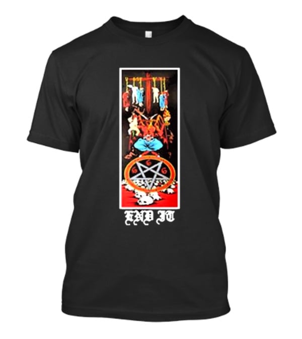 Dicegameusa Natas Kaupas Devil Skateboards End It 666 Painting T-Shirt