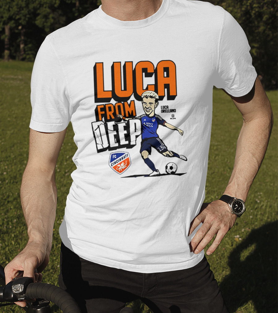 Luca Orellano FC Cincinnati From Deep Soccer Player Action Image T-Shirt