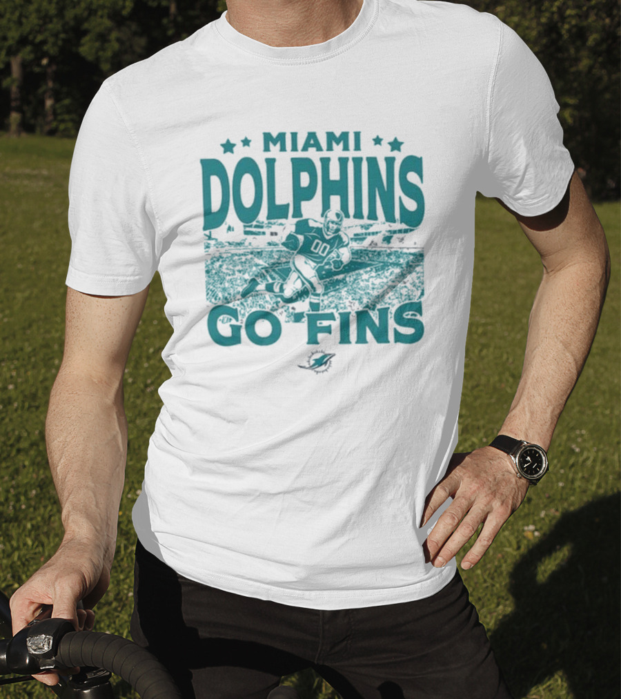 Miami Dolphins Go Fins Vintage Stadium Gameday T-Shirt