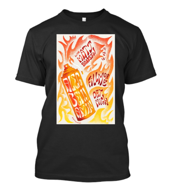 Alec Benjamin With Matt Hansen October 3 2024 Fillmore Detroit MI Tour Flame T-Shirt