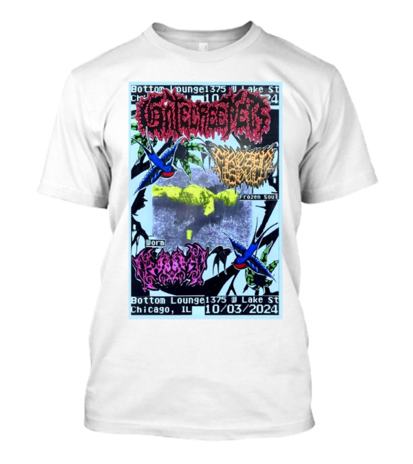 Gatecreeper Frozen Soul Worm Bottom Lounge Chicago IL October 3 T-Shirt