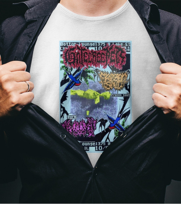 Gatecreeper Frozen Soul Worm Bottom Lounge Chicago IL October 3 T-Shirt