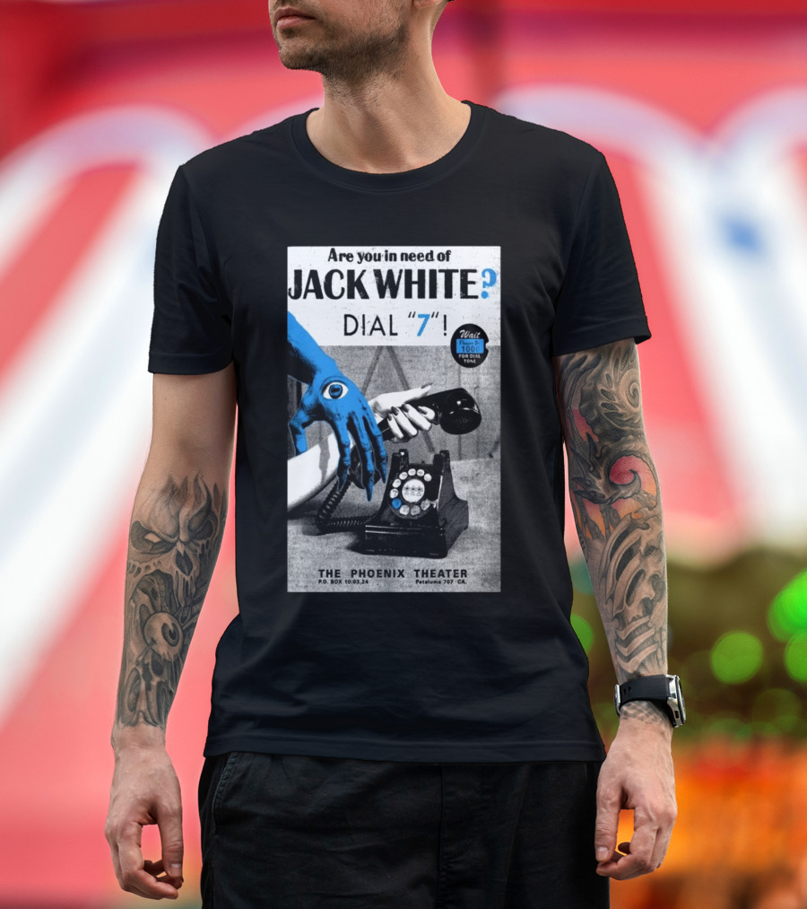 Jack White Dial 7 Tour October 3 2024 The Phoenix Theater Petaluma CA T-Shirt
