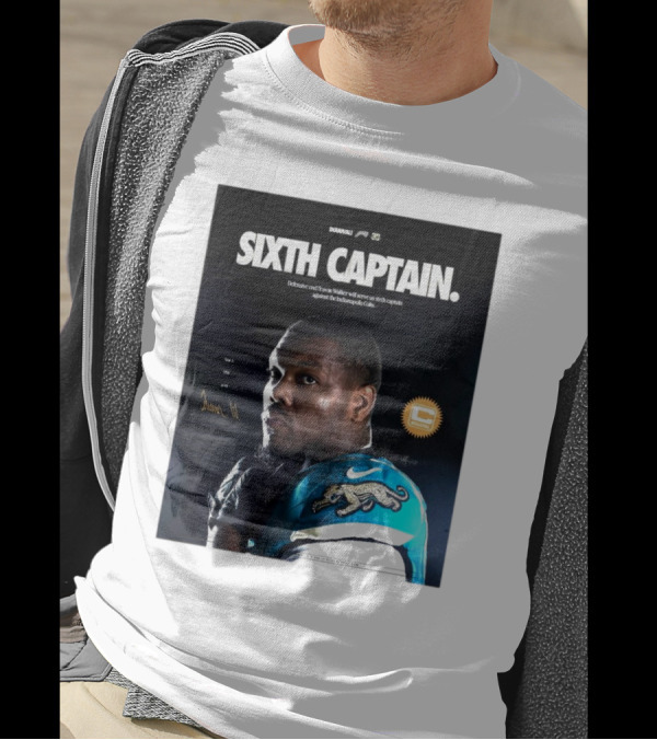 SIXTH CAPTAIN Defensive End Travon Walker Jaguar Against Indianapolis Colts T-Shirt