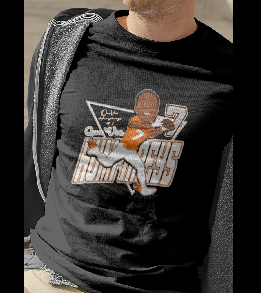 Qua’Vez Humphreys 7 Sam Houston Bearkats Football Caricature Signature T-Shirt