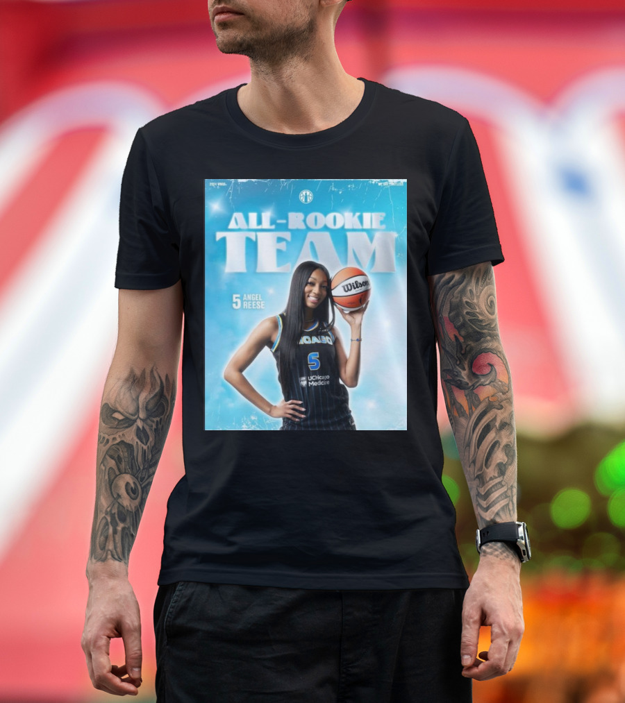 WNBA 2024 All-Rookie Team Angel Reese Chicago Sky Basketball Star T-Shirt