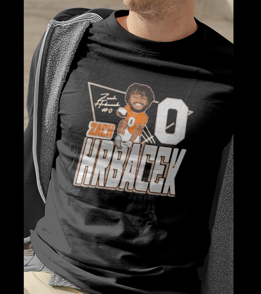 Zach Hrbacek 0 Sam Houston Bearkats Football Caricature Signature T-Shirt