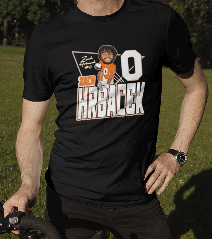 Zach Hrbacek 0 Sam Houston Bearkats Football Caricature Signature T-Shirt