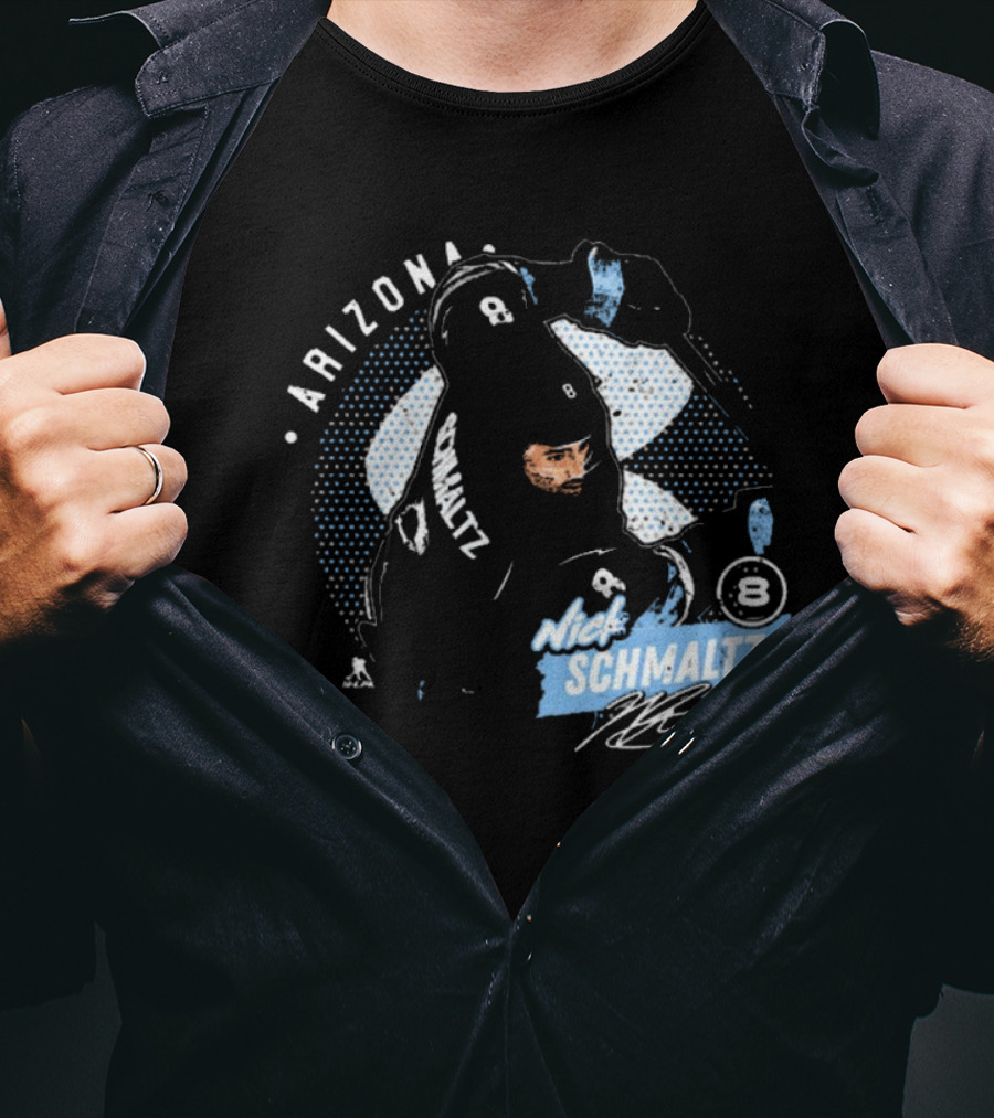 Arizona Nick Schmaltz Signature NHL Hockey Player 8 T-Shirt