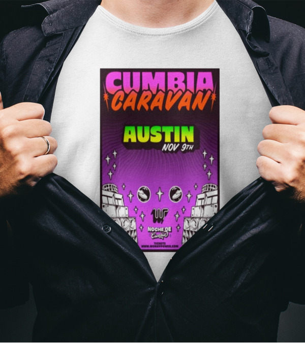 Cumbia Caravan Austin Nov 9 2024 Noche De Cumbia T-Shirt