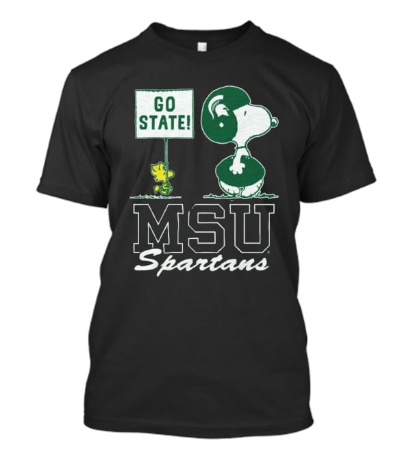 Peanuts Snoopy Woodstock MSU Spartans Go State T-Shirt