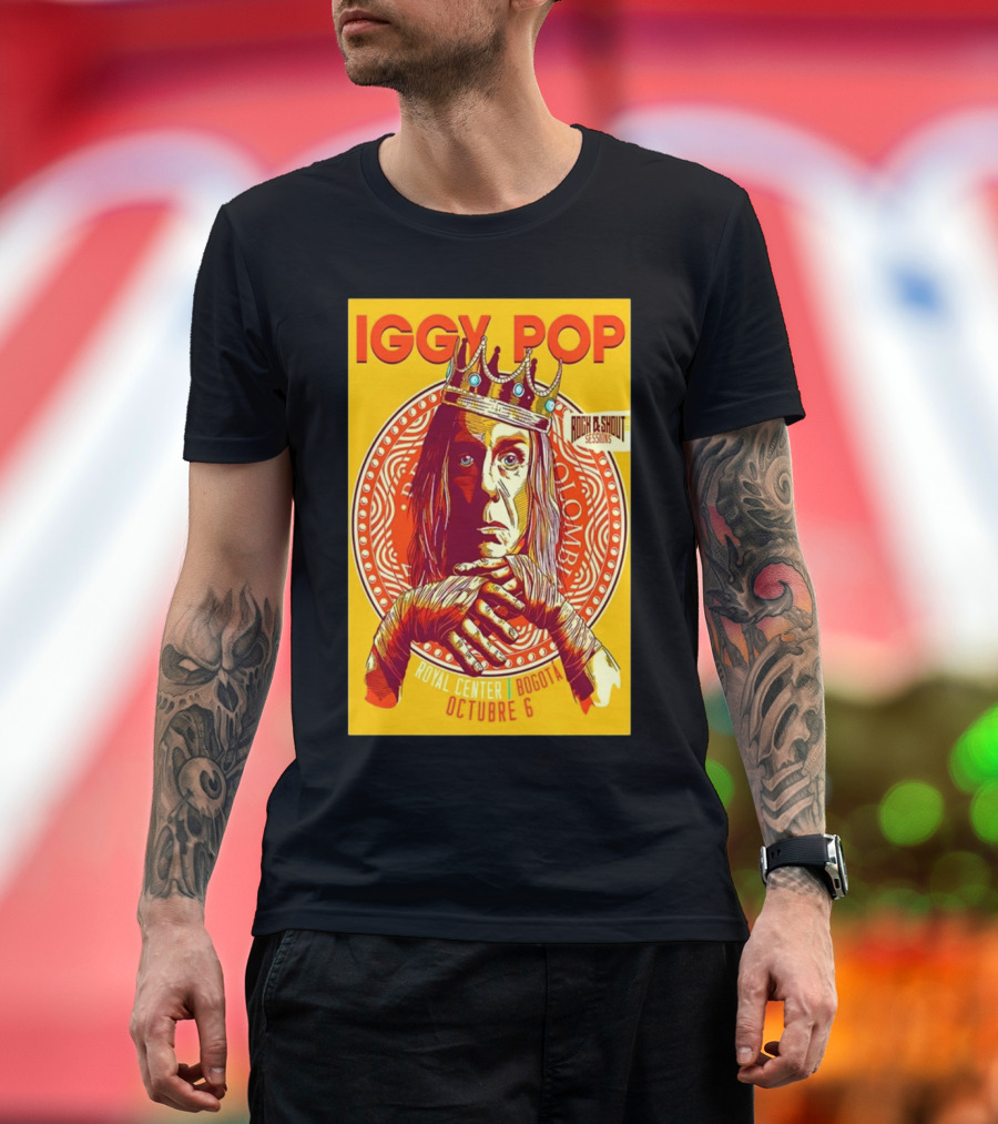 Iggy Pop Rock and Shout Sessions Royal Center Bogota Octubre 6 T-Shirt