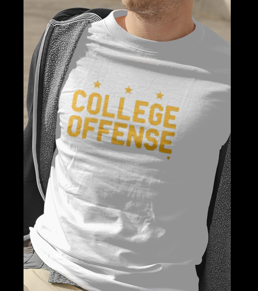 College Offense Yellow Stars Shane Peacher T-Shirt