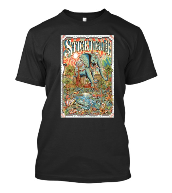 Stick Figure Reggae Rise Up Las Vegas October 4 2024 Elephant T-Shirt