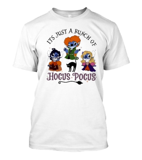 It’s Just A Bunch Of Hocus Pocus Stitch Halloween T-Shirt