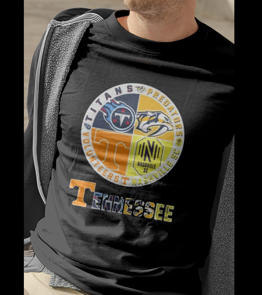 Tennessee Titans Predators Volunteers Nashville SC T-Shirt