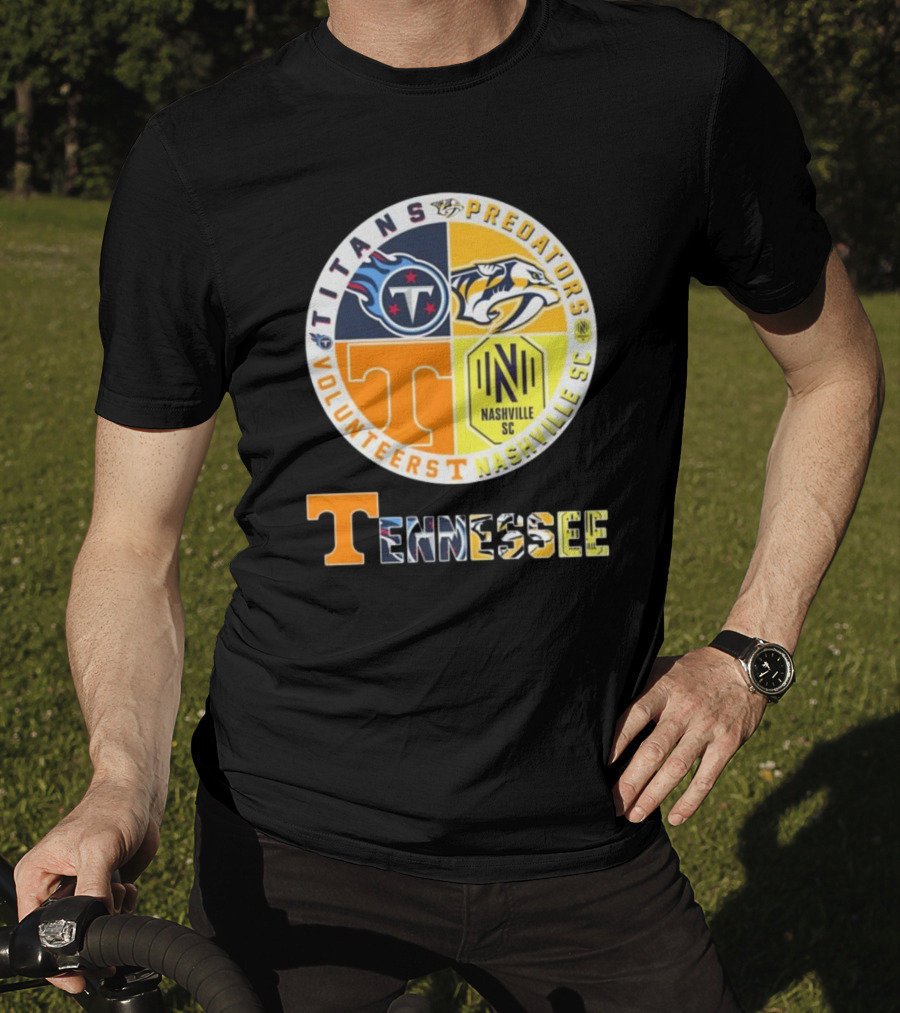 Tennessee Titans Predators Volunteers Nashville SC T-Shirt