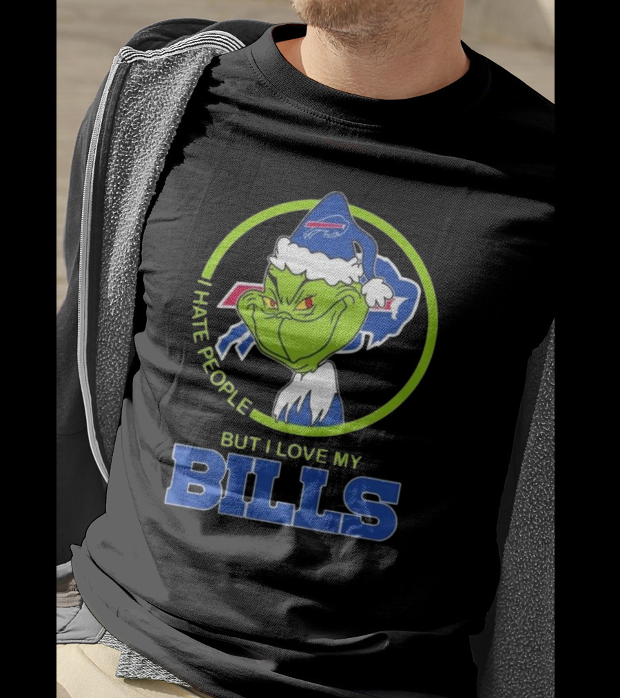 The Grinch I Hate People But I Love My Buffalo Bills T-Shirt