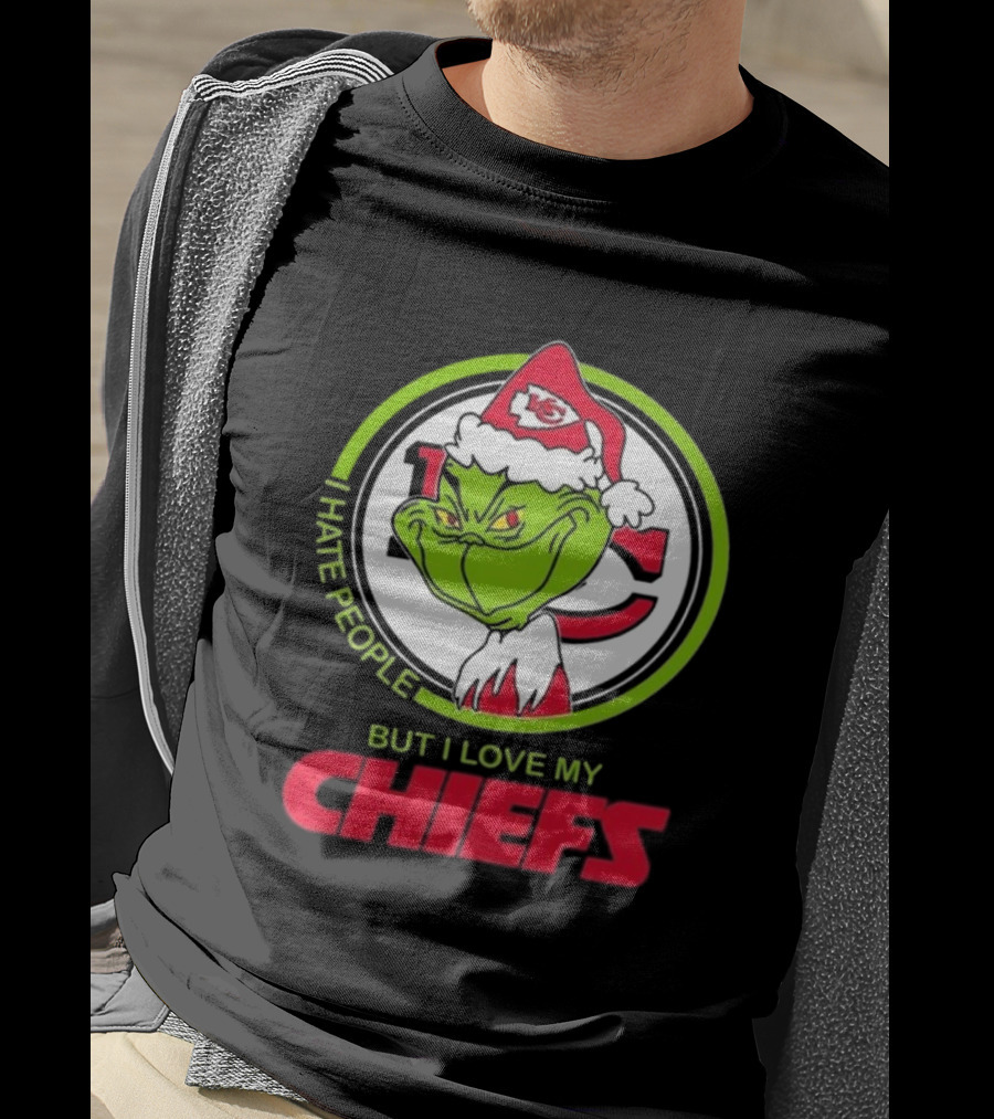 The Grinch I Hate People But I Love My Chiefs Kansas City T-Shirt