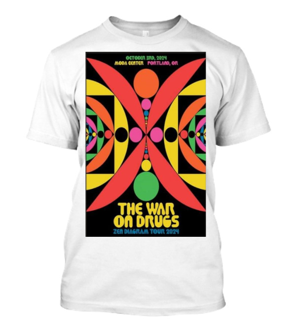 The War On Drugs Zen Diagram Tour October 3rd 2024 Moda Center Portland OR T-Shirt