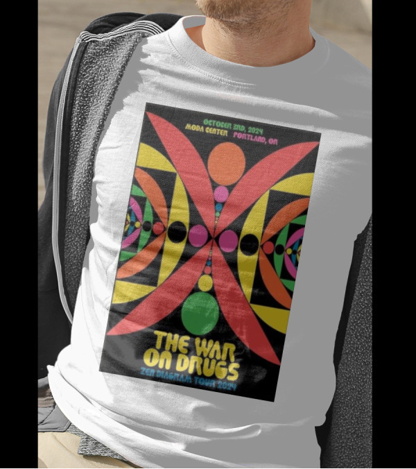 The War On Drugs Zen Diagram Tour October 3rd 2024 Moda Center Portland OR T-Shirt