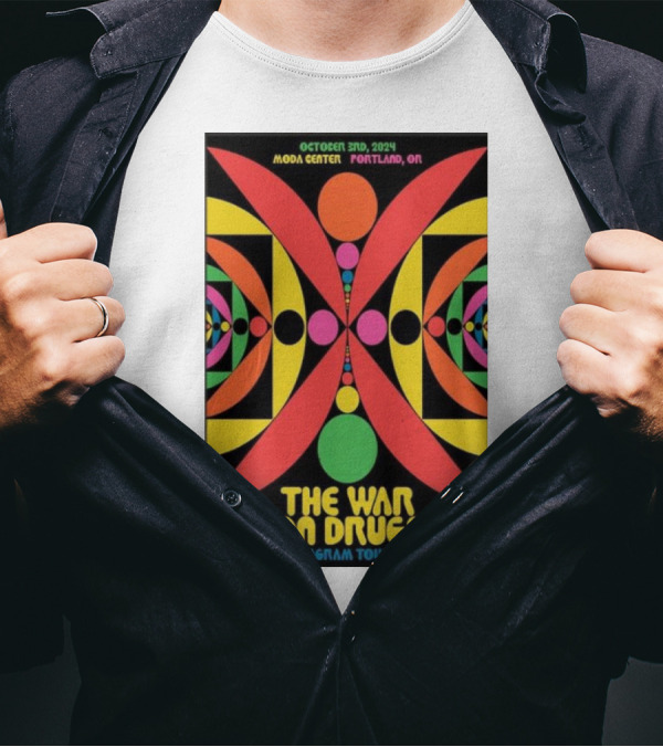 The War On Drugs Zen Diagram Tour October 3rd 2024 Moda Center Portland OR T-Shirt