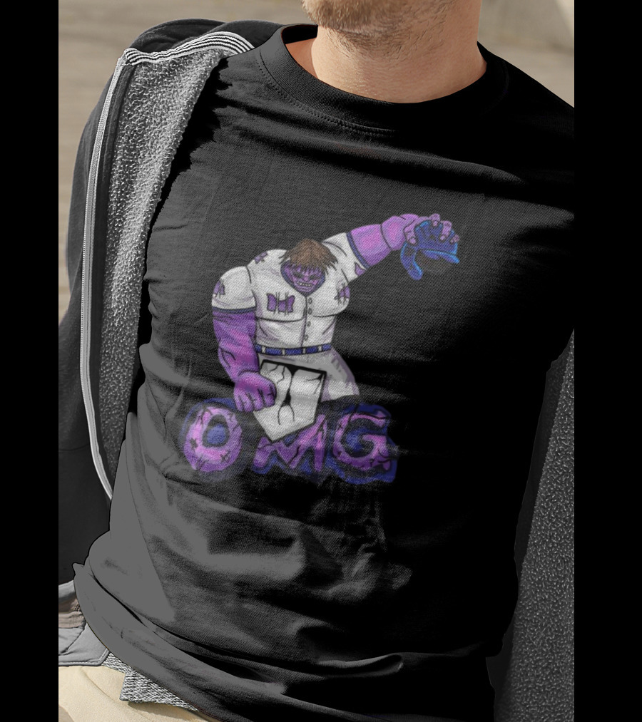 Winker Smash OMG Baseball Monster Character T-Shirt