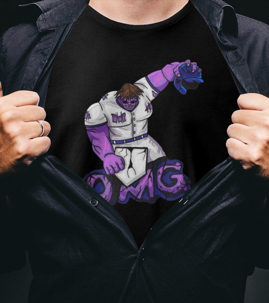 Winker Smash OMG Baseball Monster Character T-Shirt